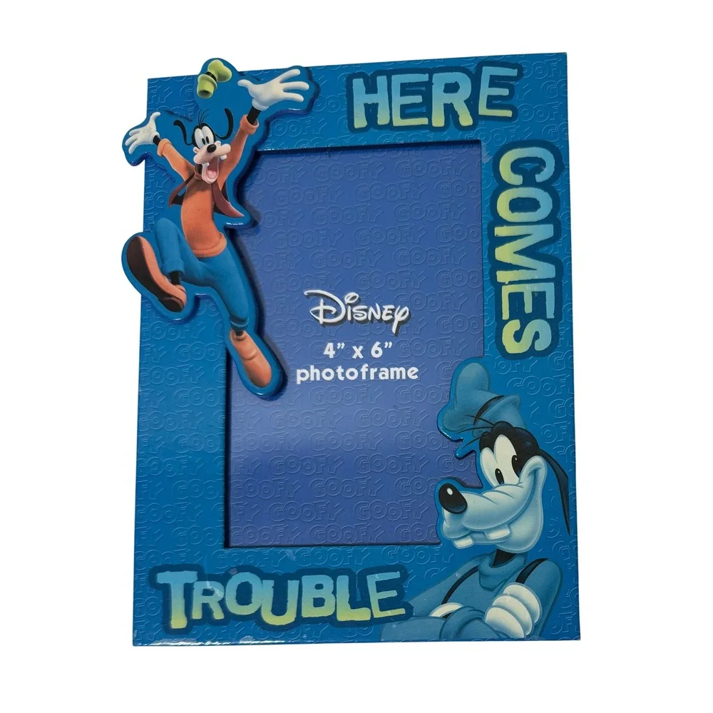 Disney Goofy Here Comes Trouble 4x6 Photo Frame Jerry Leigh Blue 3D Character